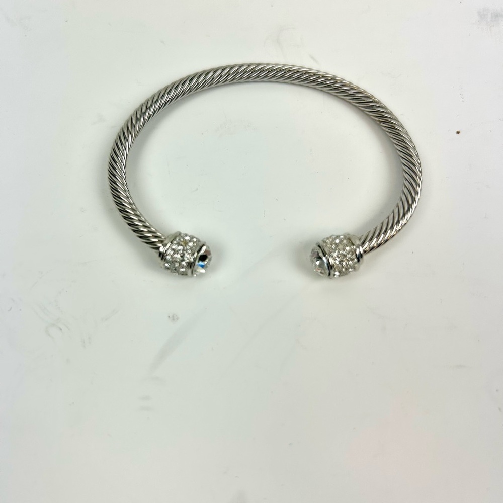 Silver Twisted Cable Bracelet - image 4